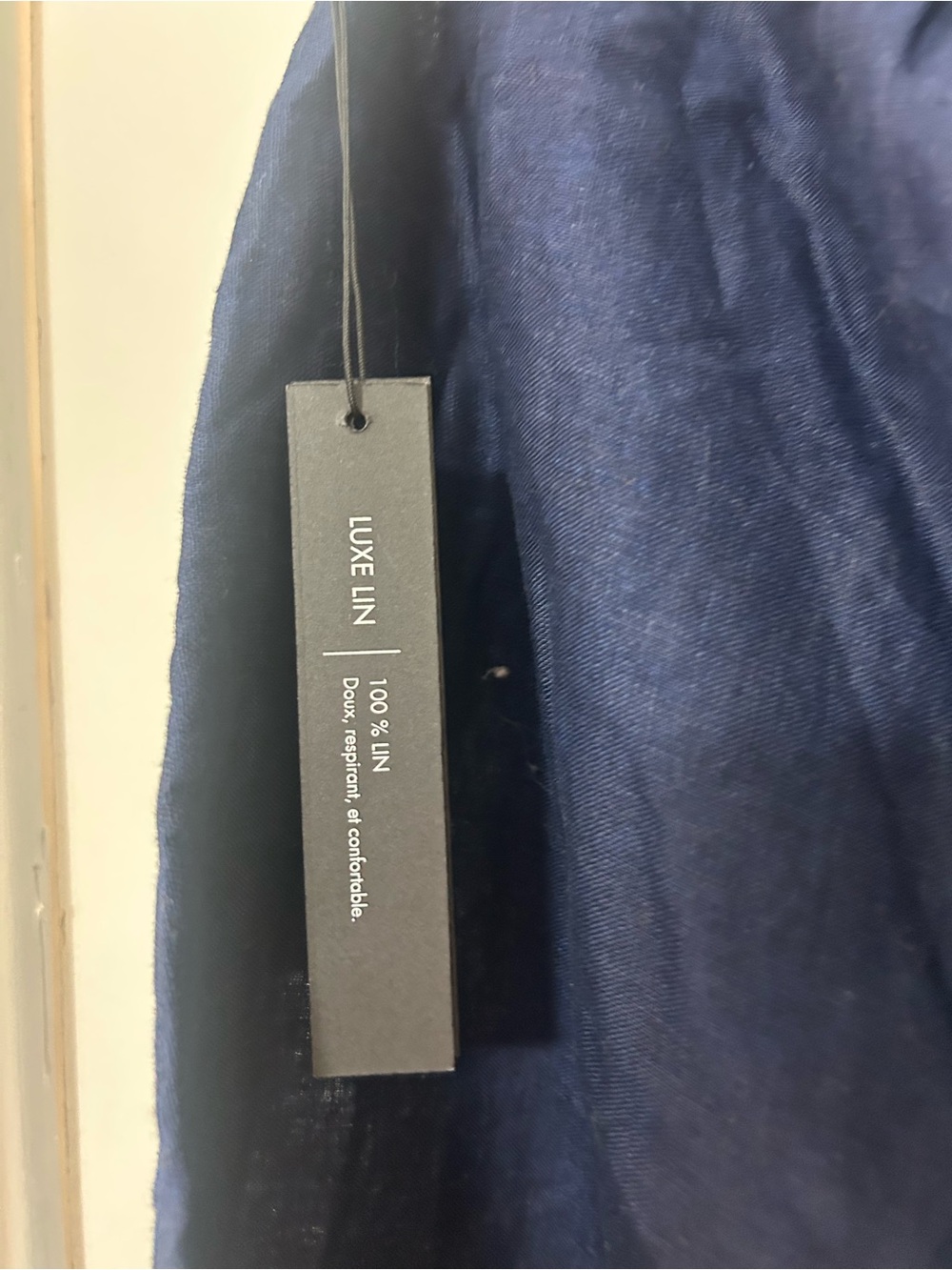 Tahari Navy A-Line Linen Skirt - Picture 4 of 6